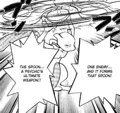 Mewtwo wielding a spoon